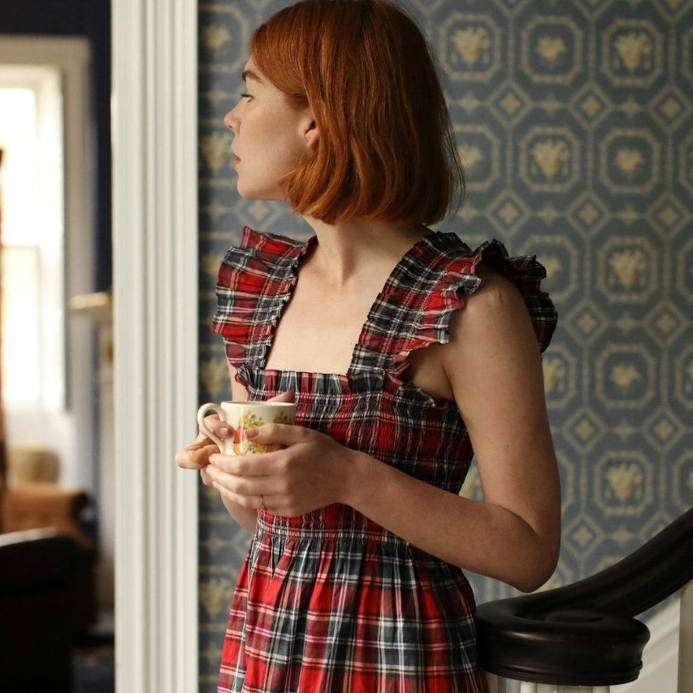 Ellie Red Tartan Nap Dress NWT